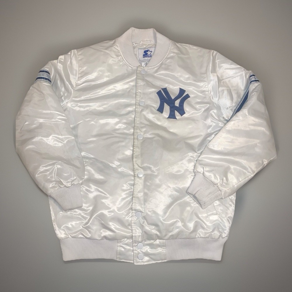 Vintage New York Yankees Starter Power Forward Full Snap Satin Jacket - Large